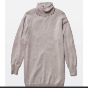 Aritzia Wilfred Oatmeal Turtleneck Sweaterdress